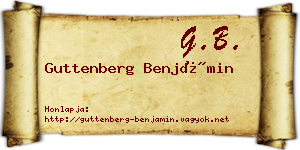 Guttenberg Benjámin névjegykártya