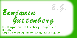 benjamin guttenberg business card